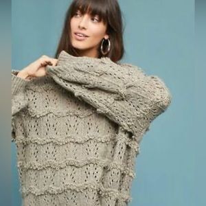 Amadi for Anthropologie Textured Crop Sweater